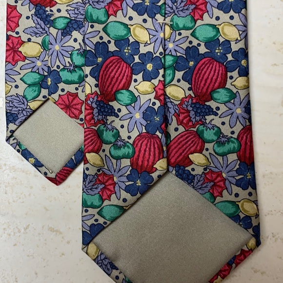 HERMES Vintage authentic silk tie - Picture 6 of 8